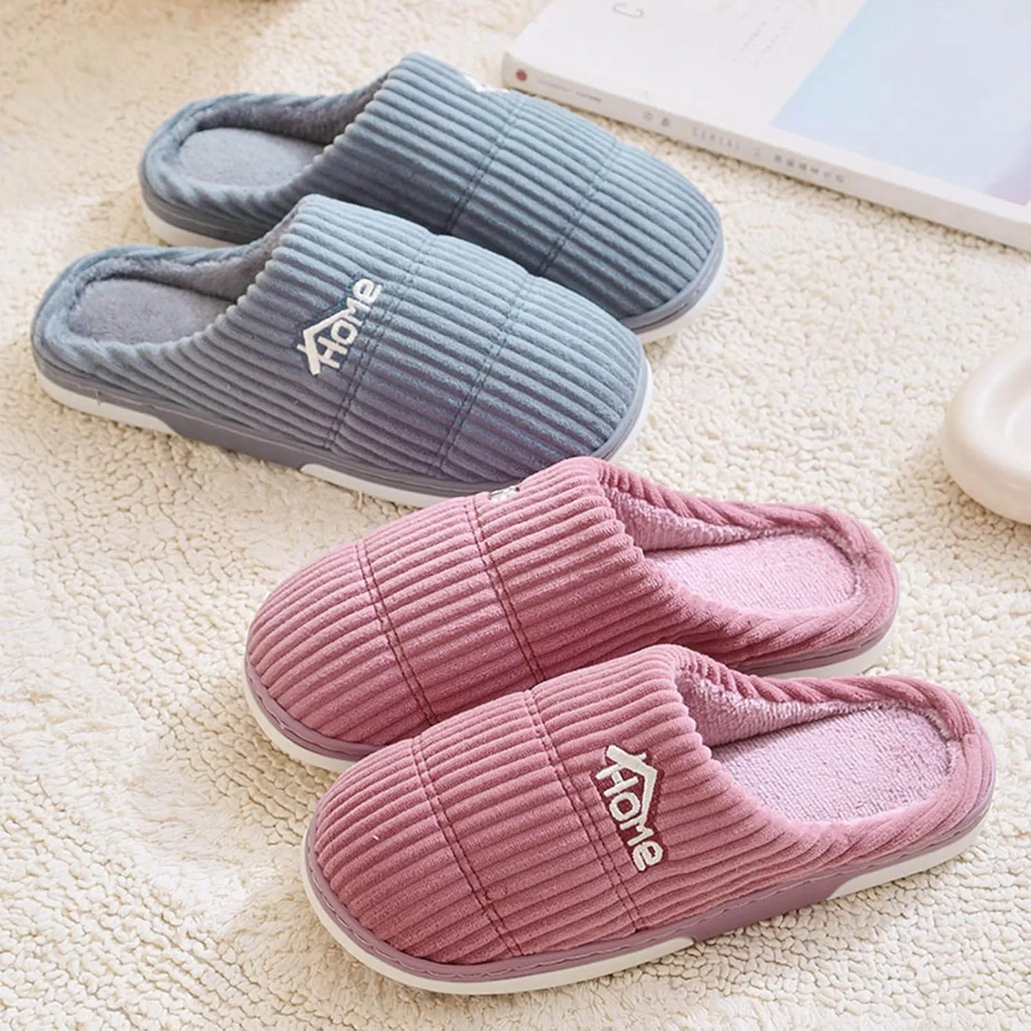 SBGMoSJ Winter Slippers Women Men Warm Anti-Slip Indoor House Shoes Winter Slipper Shoes Comfy House Slippers Womens Funny Slippers for Women Animal Christmas Gifts for Kids Gifts for Husband 2023