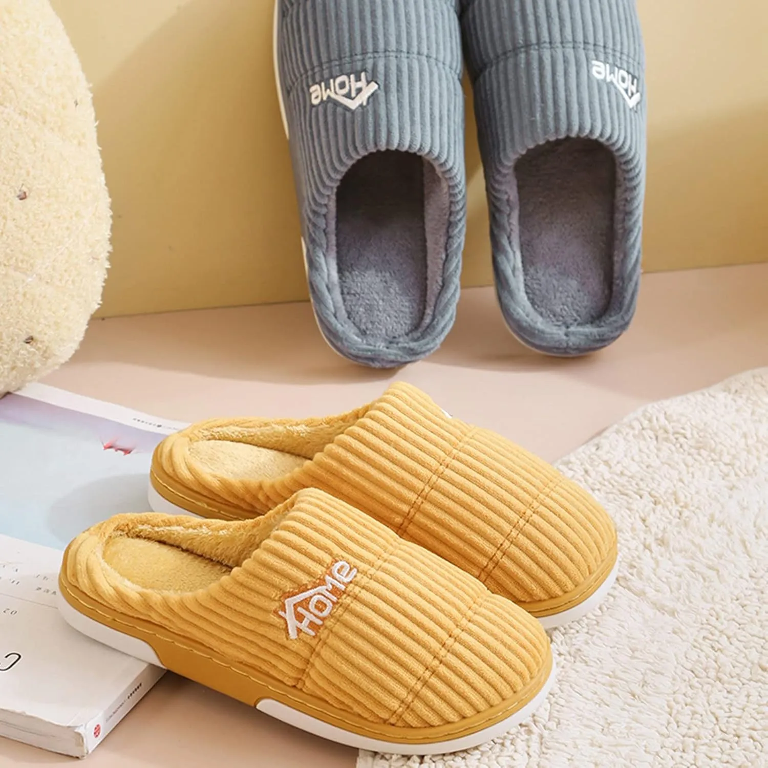 SBGMoSJ Winter Slippers Women Men Warm Anti-Slip Indoor House Shoes Winter Slipper Shoes Comfy House Slippers Womens Funny Slippers for Women Animal Christmas Gifts for Kids Gifts for Husband 2023