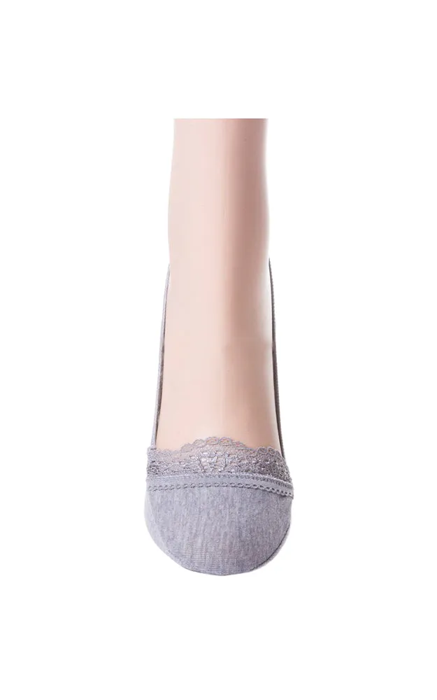 SC008 Solid Stretch Ankle Socks with Lace Trim (12prs Pack)