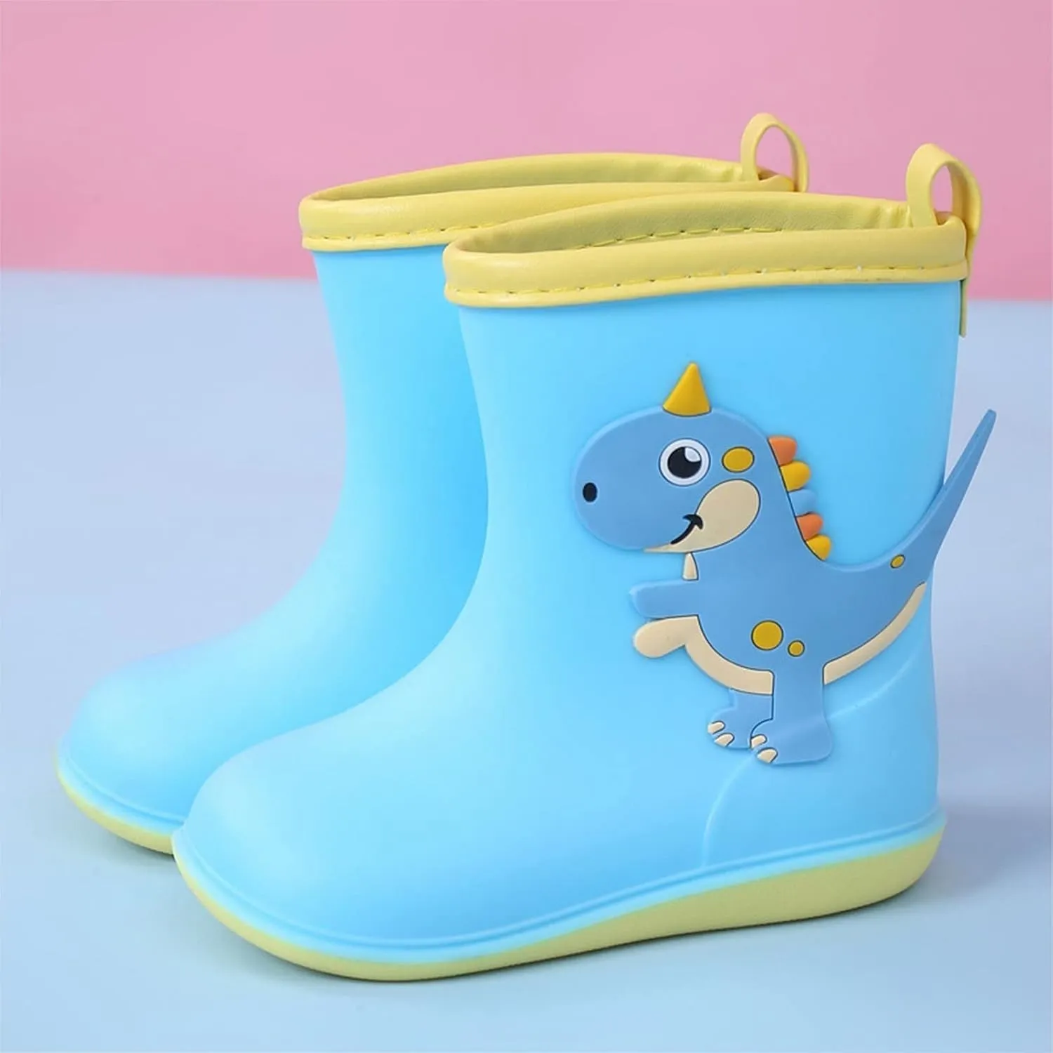 sfdgfhyf Toddler Rain Boots ??aterproof, Baby Kids Short Rubber Rain Shoes Lightweight for Boys Girls Small Children Baby
