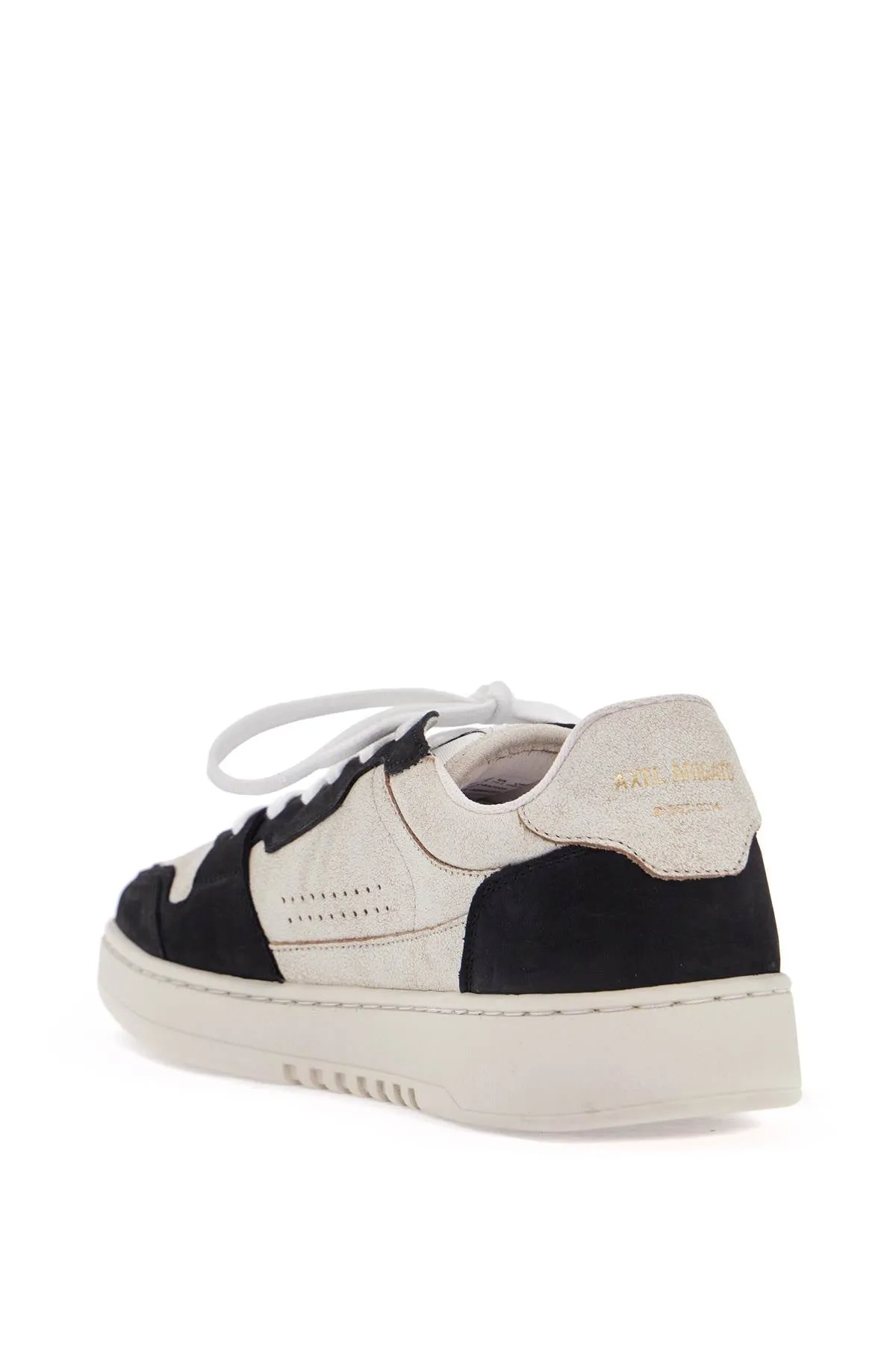 sneaker dice lo beige and black in leather and suede with recycled materials F1697004 BEIGE BLACK