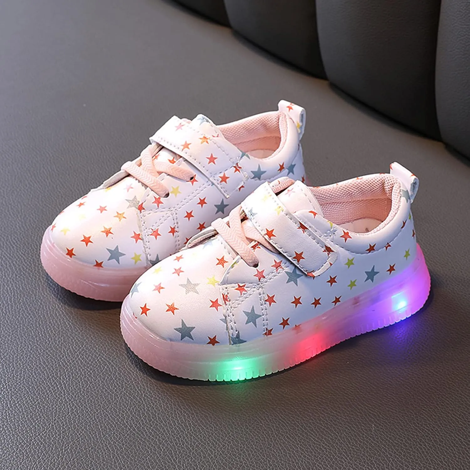 Sneakers Kids Led Light Bling Children Sport Shoes Baby Luminous Girls Baby Shoes Baby Boy Slippers (Pink, 4.5-5 Years)