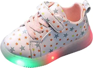 Sneakers Kids Led Light Bling Children Sport Shoes Baby Luminous Girls Baby Shoes Baby Boy Slippers (Pink, 4.5-5 Years)