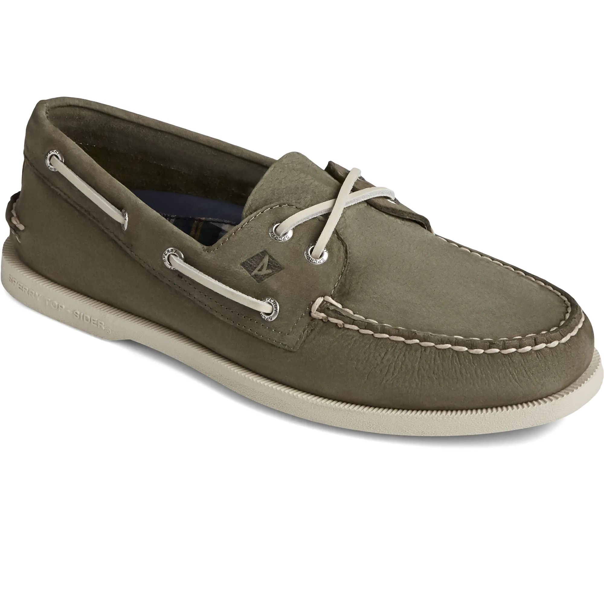Sperry Men's Top-Sider Authentic Original 2-Eye Surf Boat Shoe / Olive Nubuck (STS22797)