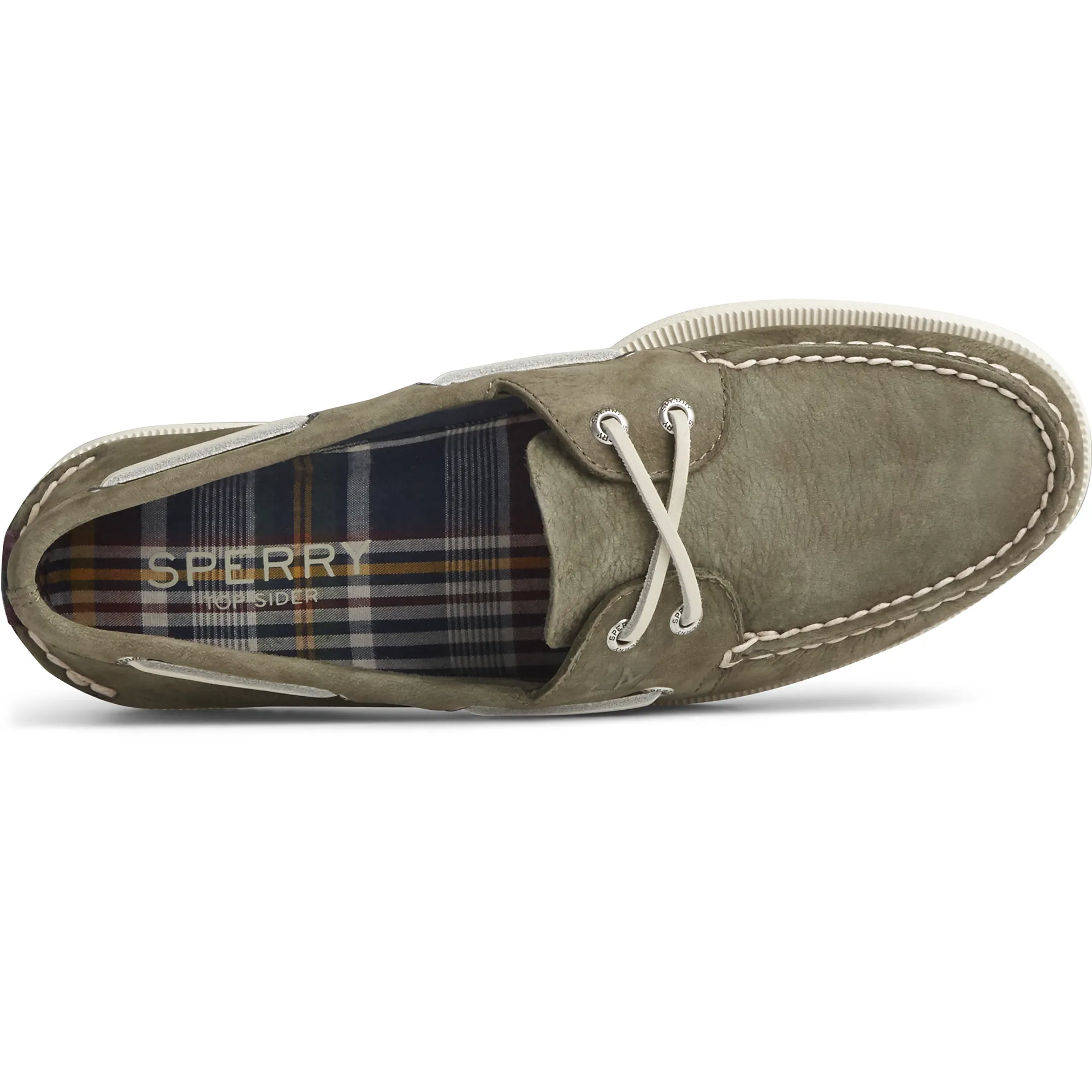 Sperry Men's Top-Sider Authentic Original 2-Eye Surf Boat Shoe / Olive Nubuck (STS22797)