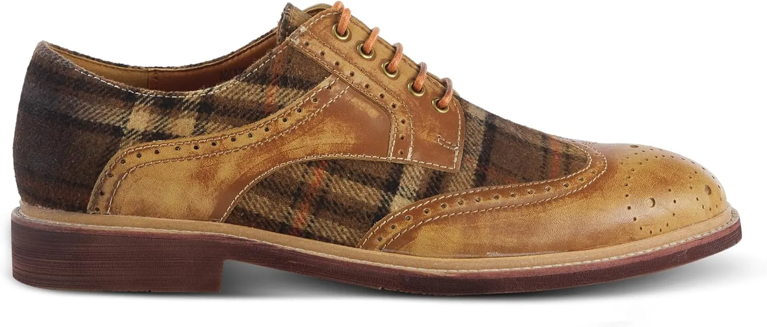 Spring Step L'Artiste Men's Thavo-Plaid Oxford Shoes Shoes