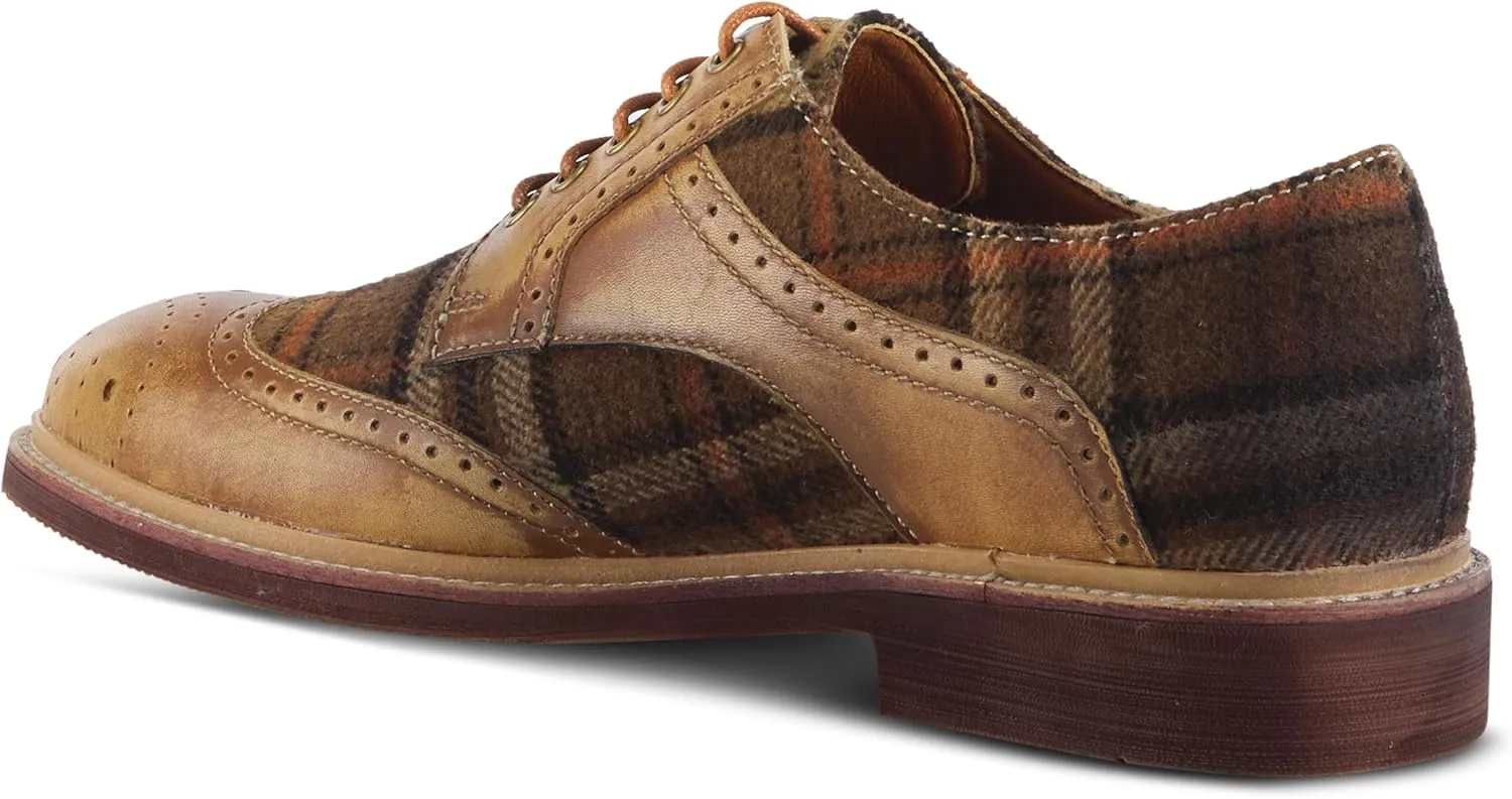 Spring Step L'Artiste Men's Thavo-Plaid Oxford Shoes Shoes