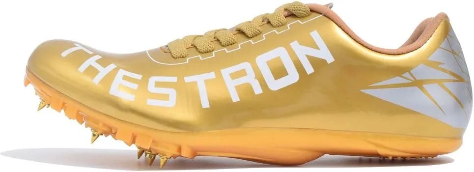 THESTRON Track Shoes Spikes Mens Womens Distance Running Sneakers Athletic Sprinting Track and Field Racing Shoes with Spikes Boys Girls 