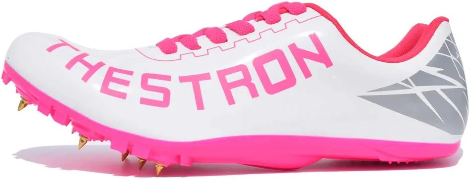 THESTRON Track Shoes Spikes Mens Womens Distance Running Sneakers Athletic Sprinting Track and Field Racing Shoes with Spikes Boys Girls 