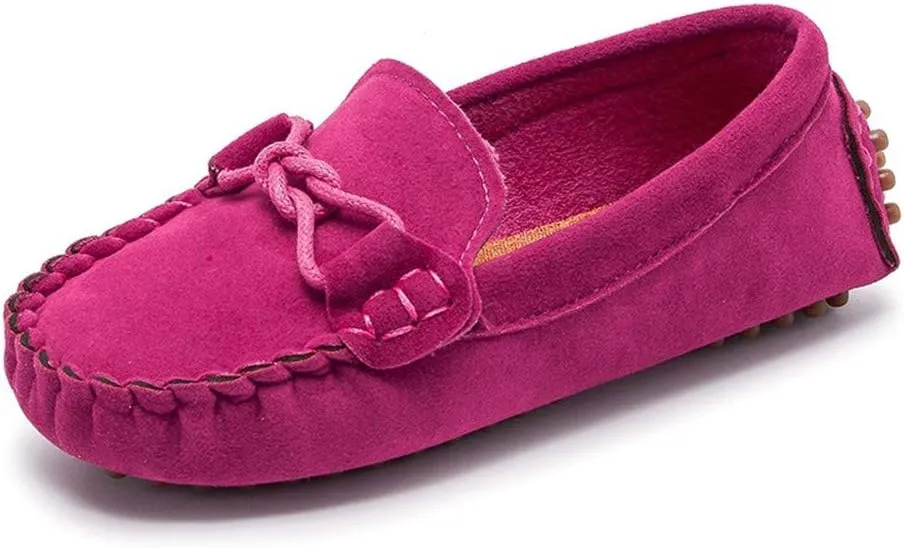 Toddler Boys Girls Loafers Shoes Casual Suede Leather Slip On Dress Wedding Shoes for Kids