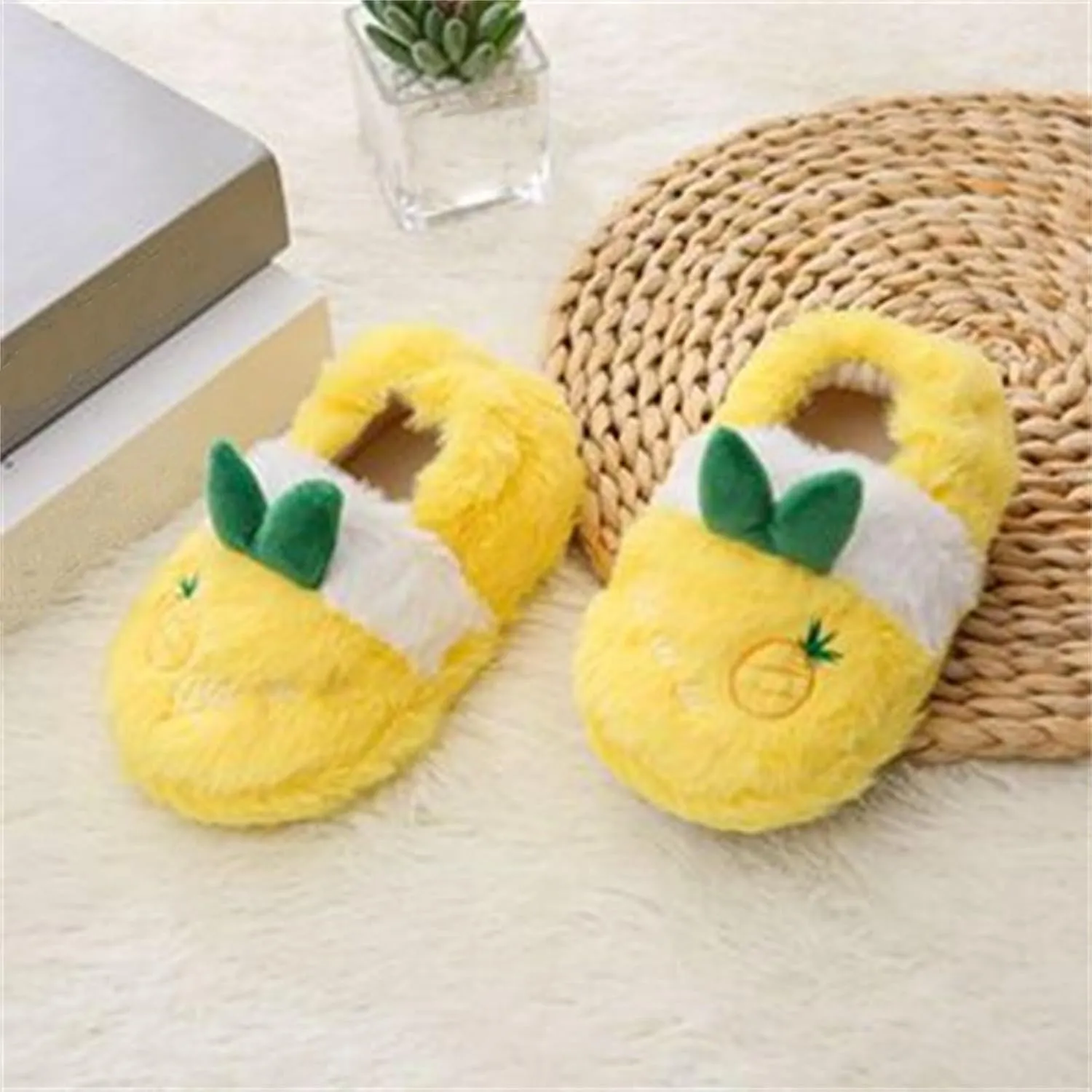 Toddler Boys Slippers Cartoon Cute Animals Plush Warm Home Shoes Girls Bedroom Slippers Non Slipper Indoor Slipper