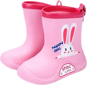 Toddler Dinosaur Rain Boots Waterproof Rubber Kids Rain Boots for Girls Boys Outdoor Non Slip Soft Boots for Size 8