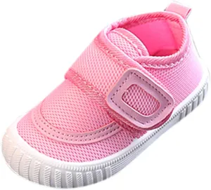 Toddler Mesh Woven Loafers Solid Sports Baby Shoes Shoes Flying Color Baby Shoes Kid Shoes Boy (Pink, 15-18 Months)