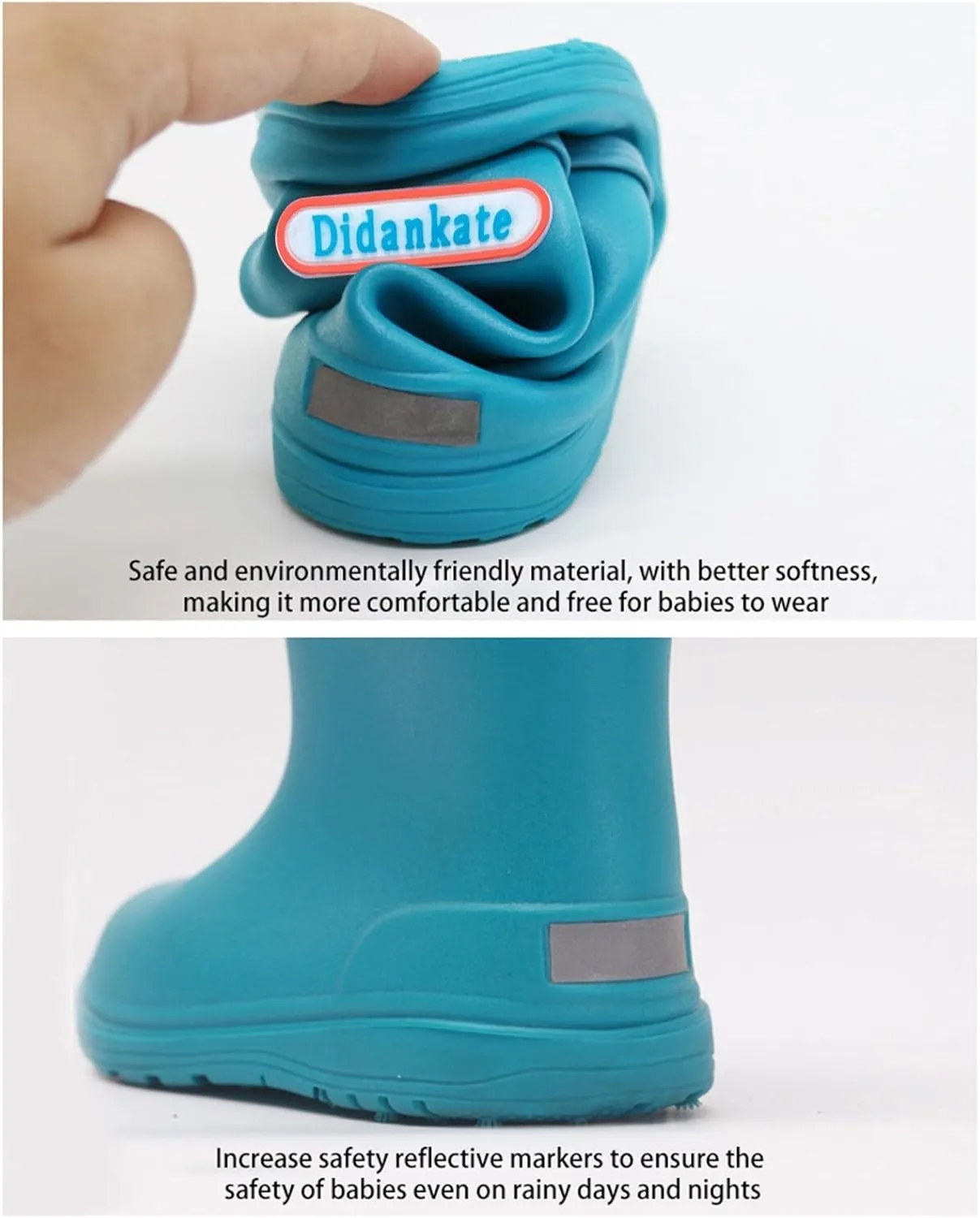 Toddler Rain Boots for Boys Girls Kids Short Rain Shoes Infant Lightweight Shoes Easy On Outdoor Garden Boots