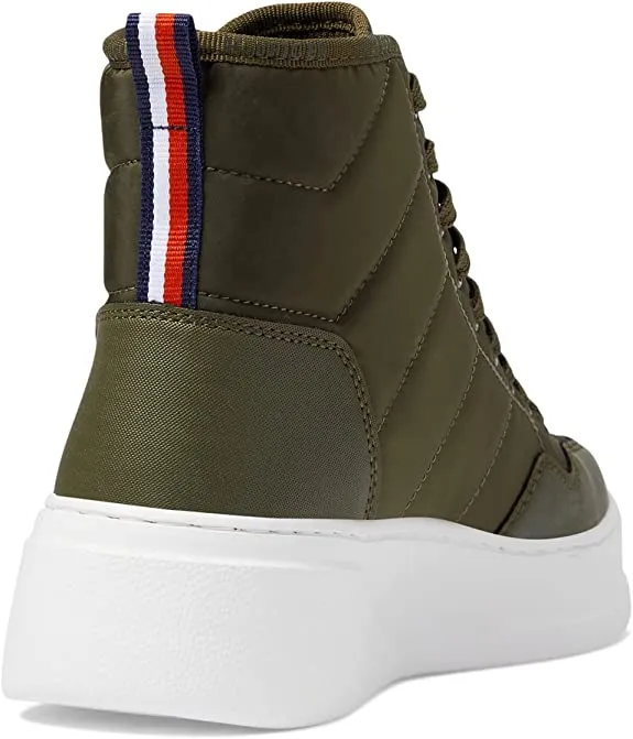 Tommy Hilfiger GEMMY High Top Sneaker Green Lace Up Rounded Toe Walking Booties
