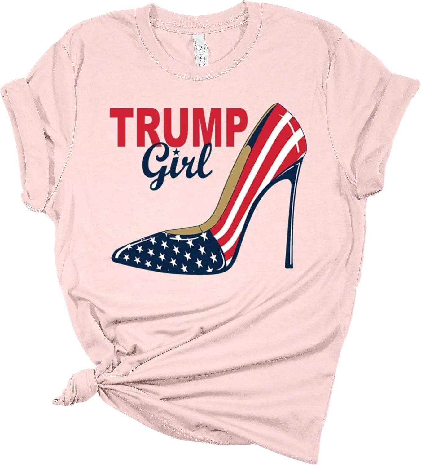Trenz Shirt Company Womens Trump Girl High Heel Short Sleeve T-Shirt