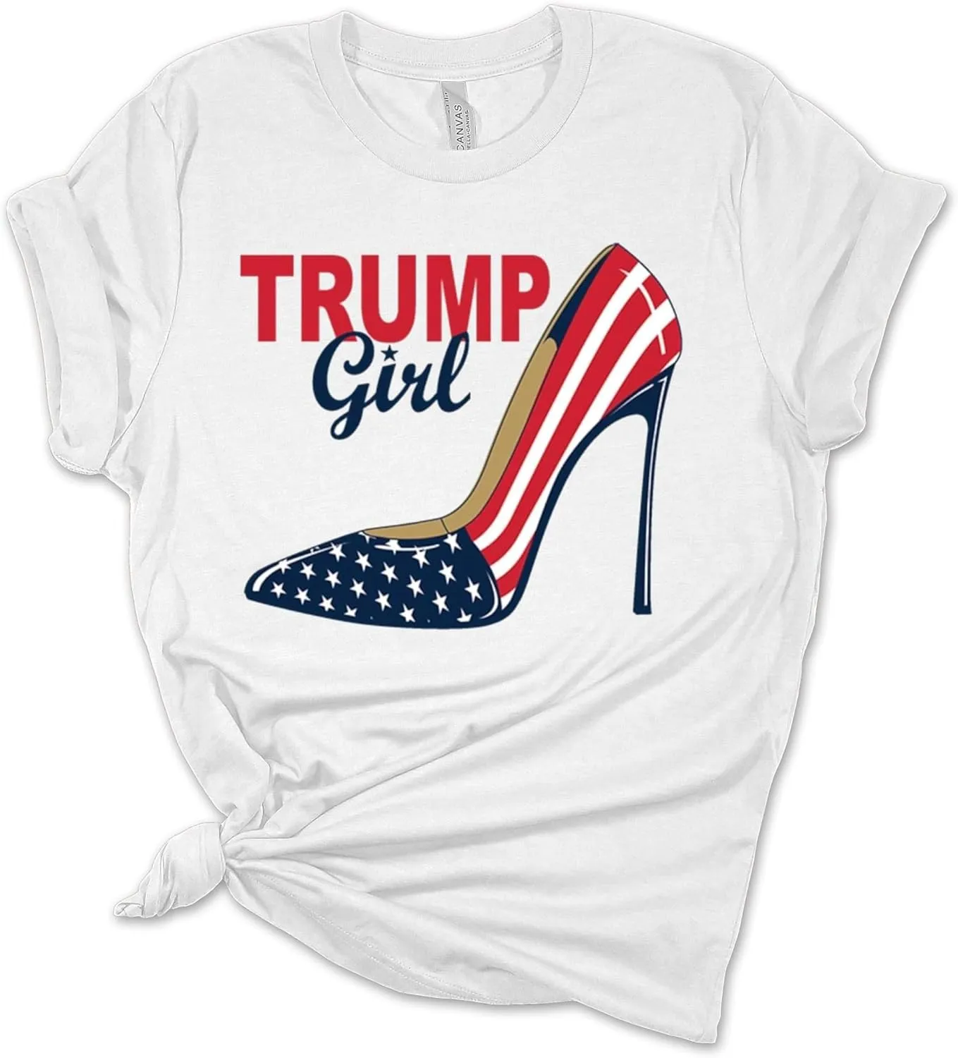 Trenz Shirt Company Womens Trump Girl High Heel Short Sleeve T-Shirt