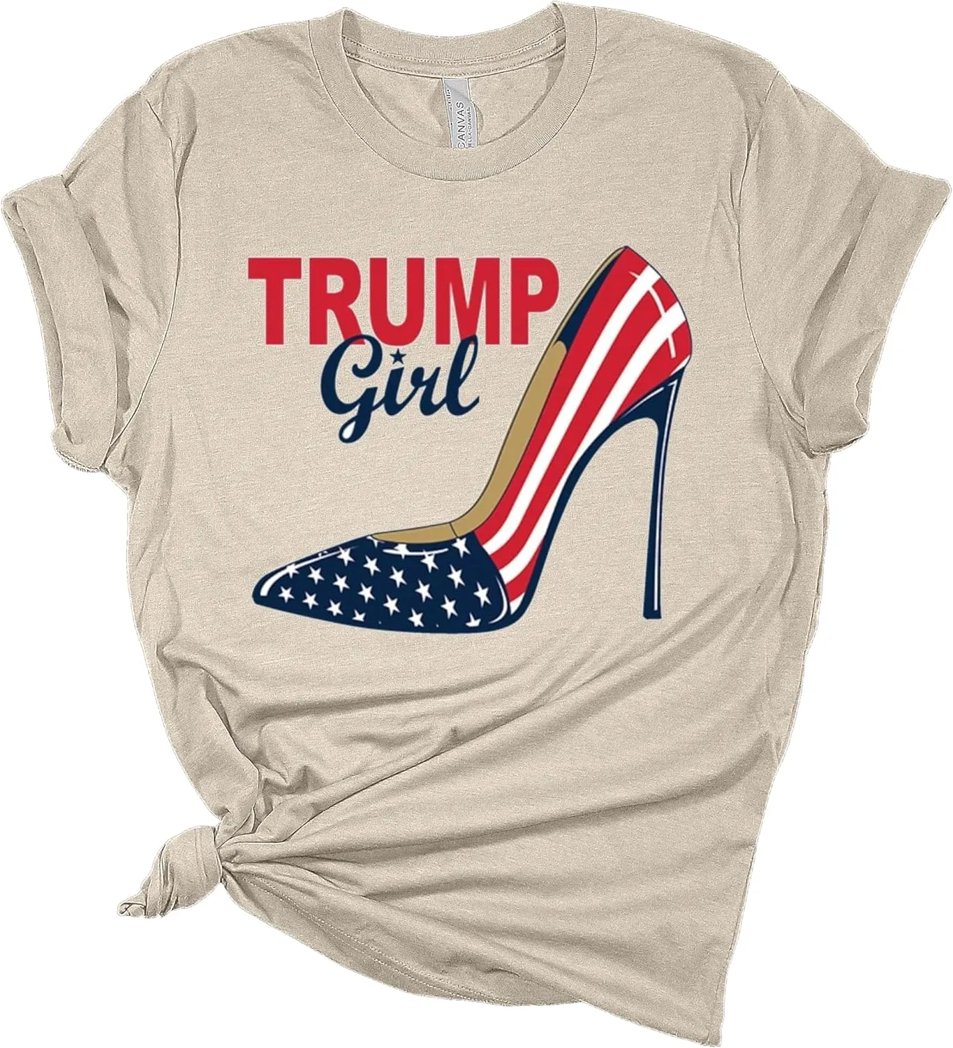 Trenz Shirt Company Womens Trump Girl High Heel Short Sleeve T-Shirt