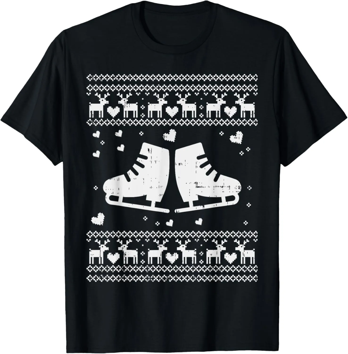 Ugly Christmas Ice Skater Shirt Skate Skating Shoe Girl Gift T-Shirt