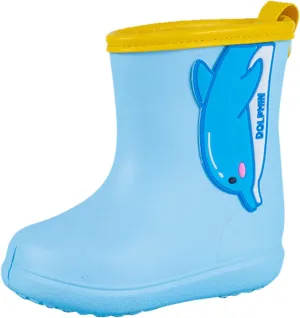 Unisex-Child Rain Boots Boys Girls Cute Short Rain Boots Waterproof Non Slip Garden Boots Toddler Kids Girl Boots Fuzzy