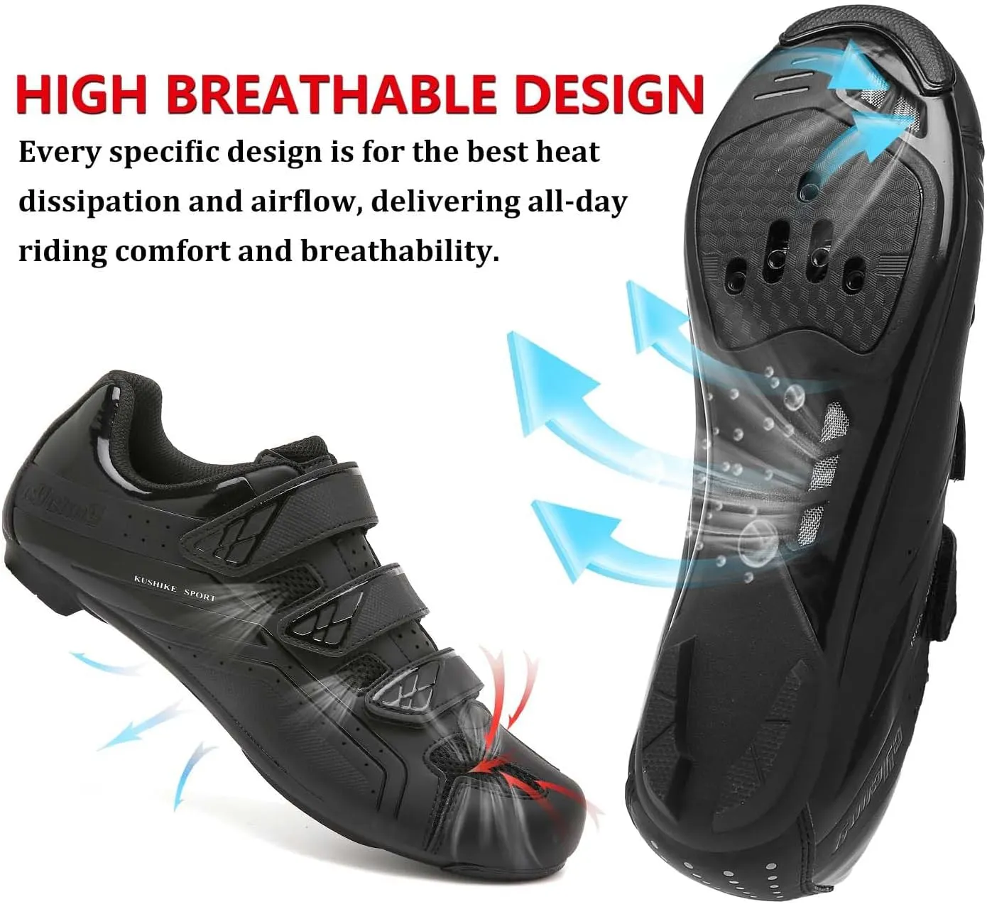 Unisex Cycling Shoes Compatible with pelaton Indoor Road Bike Shoes Mountain Bike Shoes for Men and Women Delta Cleats Clip Outdoor Pedal Bicycle Shoes MTB Shoes for Men