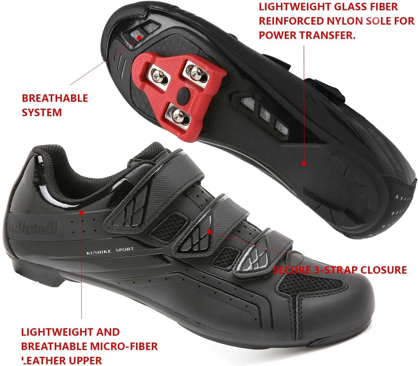 Unisex Cycling Shoes Compatible with pelaton Indoor Road Bike Shoes Mountain Bike Shoes for Men and Women Delta Cleats Clip Outdoor Pedal Bicycle Shoes MTB Shoes for Men