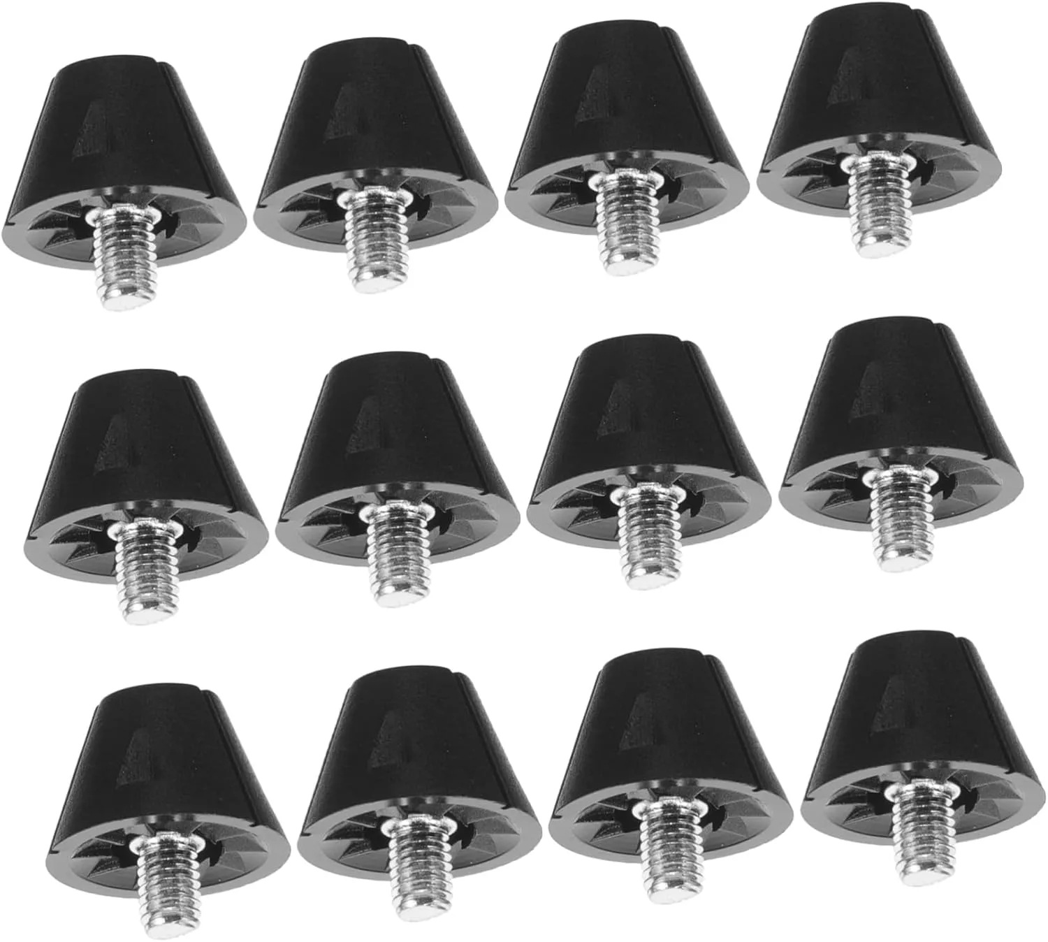 VANZACK 12Pcs Replaceable Soccer Shoe Spikes TPU Studs for Lightweight Wear Resistant Enhance Traction Speed Outdoor Sports Activities Black