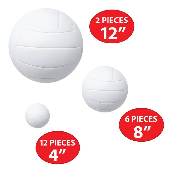 Volleyball Cutout Decorations (20 per package)