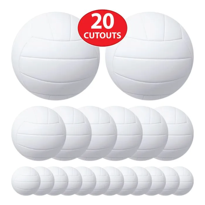 Volleyball Cutout Decorations (20 per package)