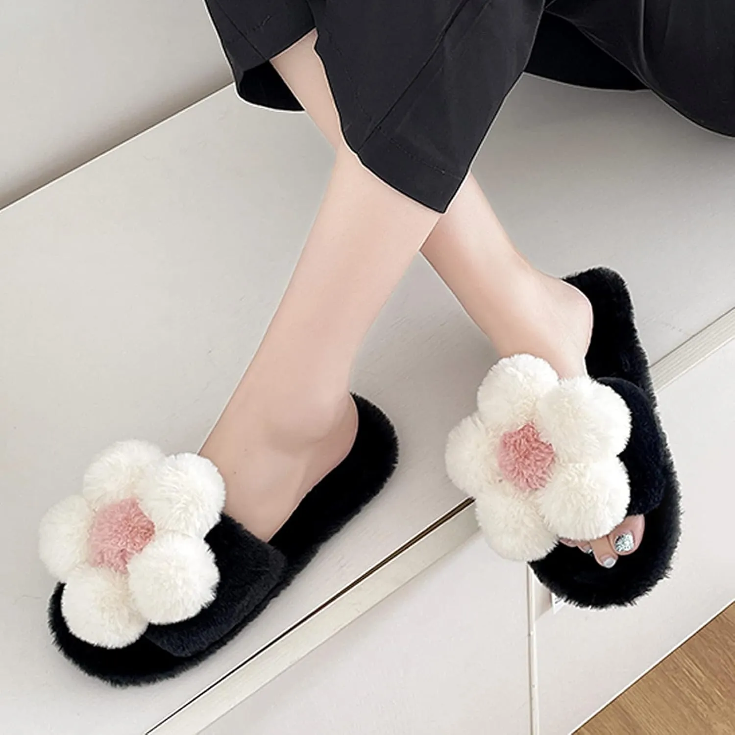 Women's Cozy Non Slip Grip Indoor House Bootie Slippers House Shoes for Winter Fuzzy Slippers for Women Indoor Slippers for Men Memory Foam Men Stocking Stuffers for Christmas Gifts for Men 2023