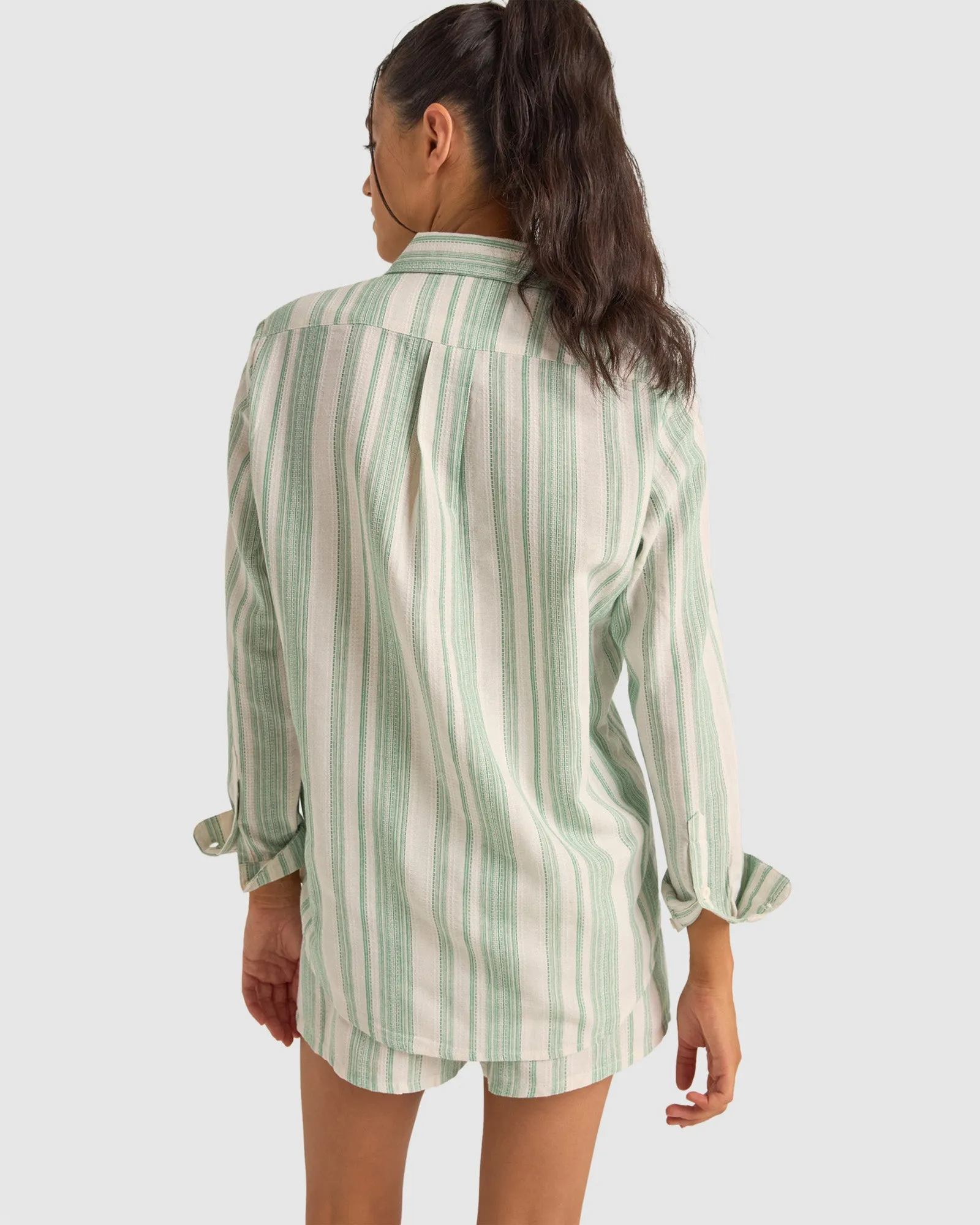 WOMENS DINERO STRIPE BEACH SHIRT