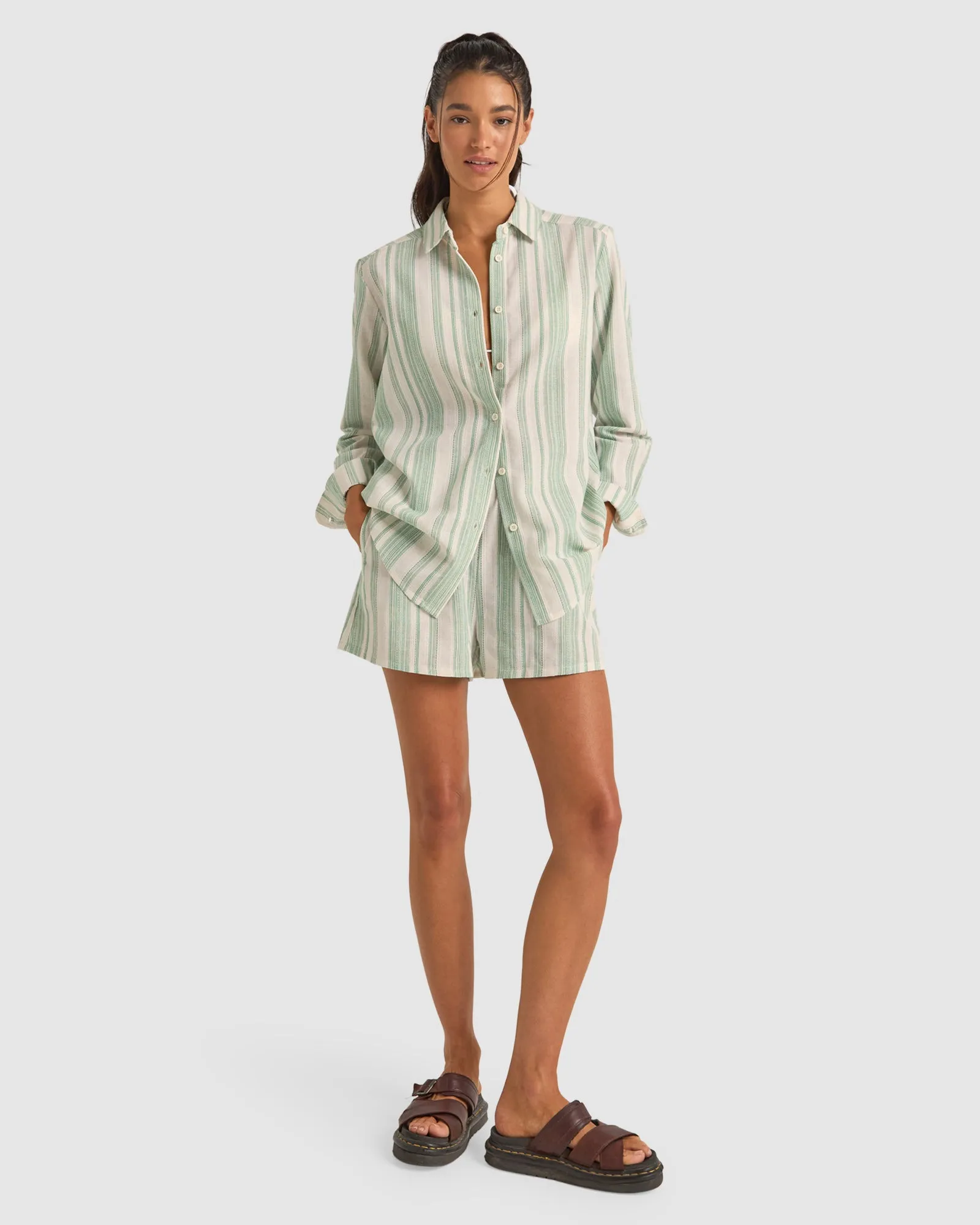 WOMENS DINERO STRIPE BEACH SHIRT
