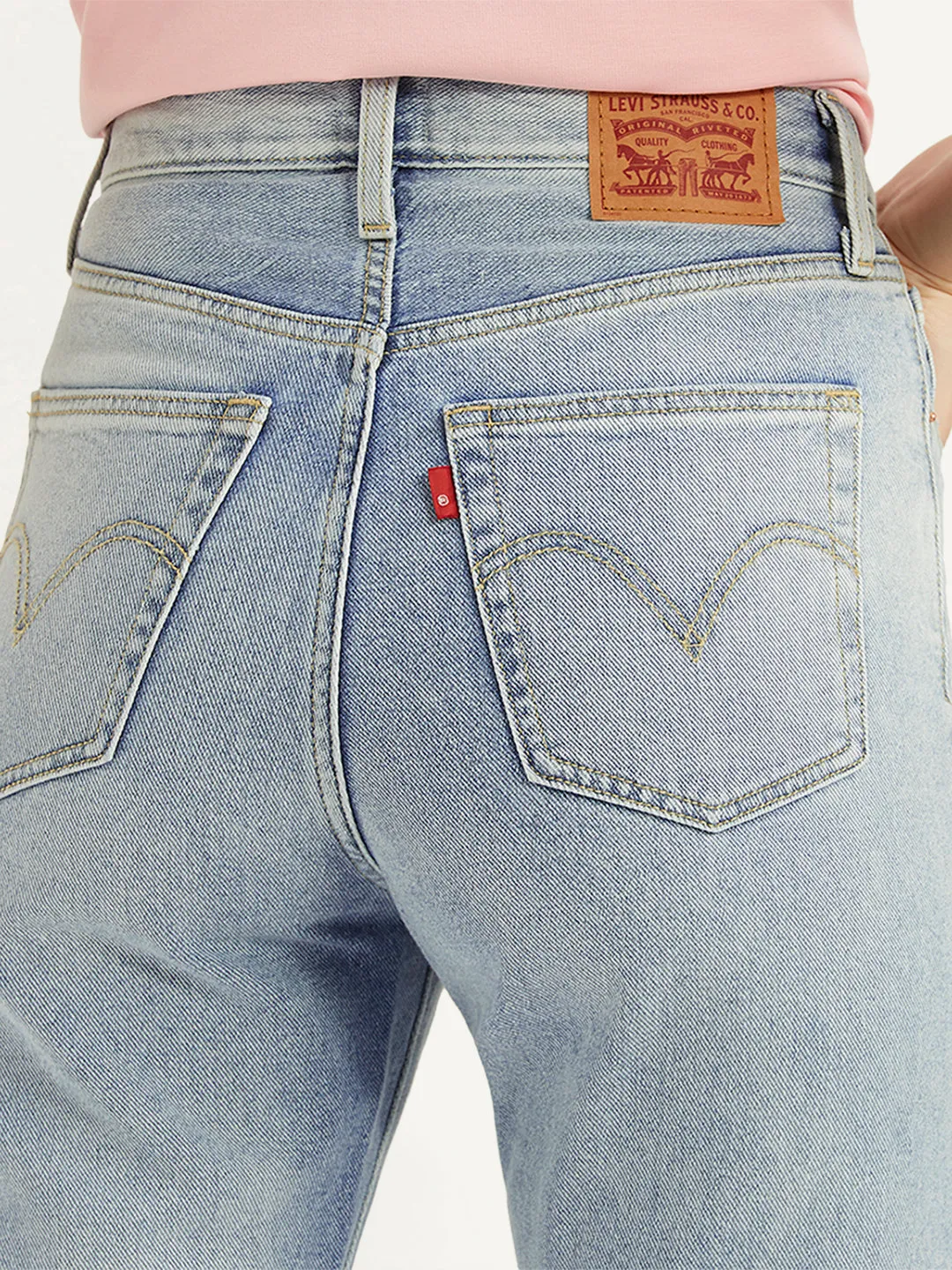 Women's High Rise Ribcage Bootcut Light Blue Jeans
