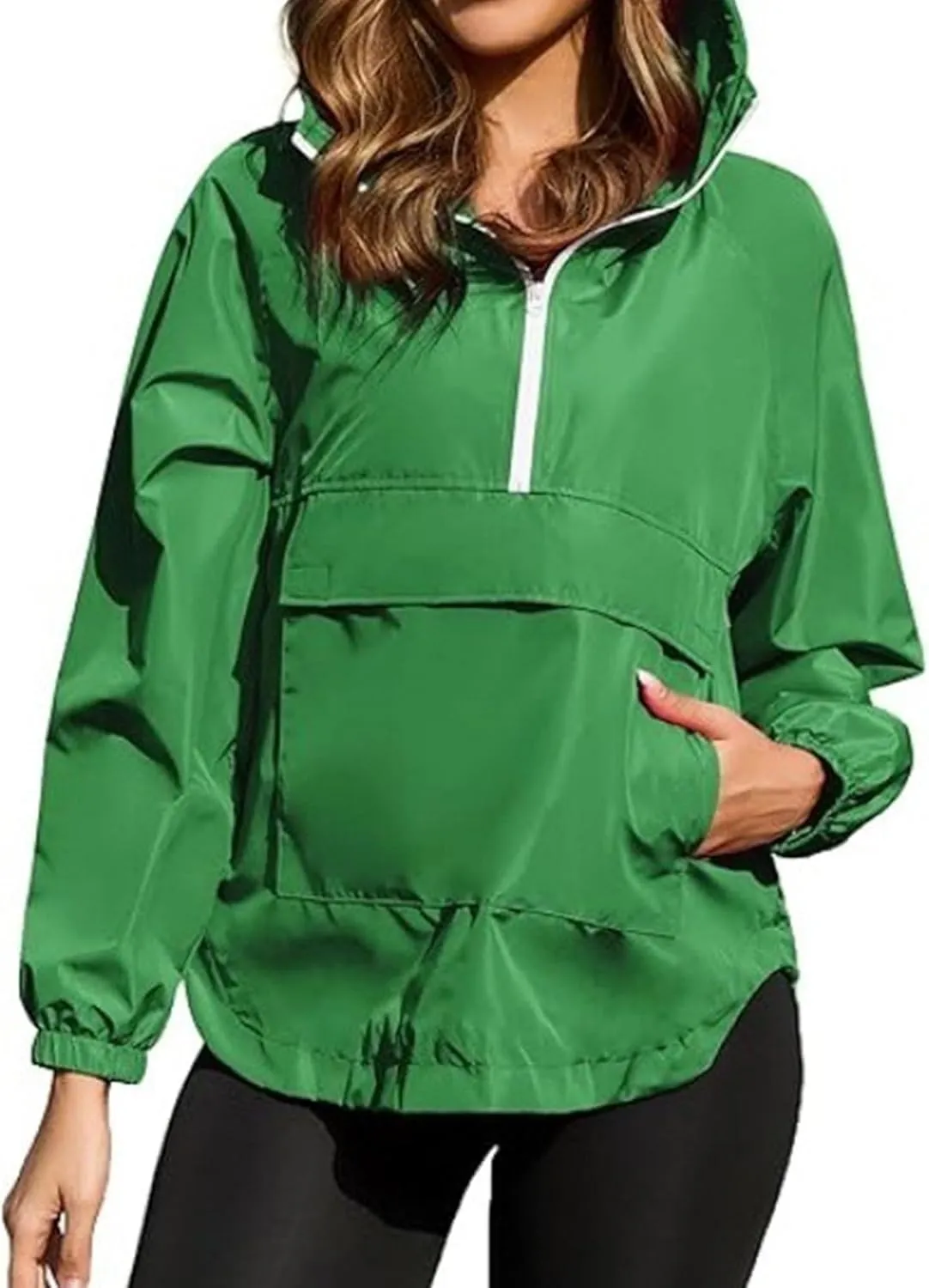 Womens Rain Coats Waterproof With Hood Windproof Lightweight Jackets Outdoor Hiking Coats Portable Cycling Clothing