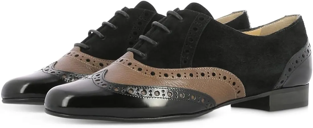 YDN Women's Oxford Dress Shoes Chunky Low Heels Lace Up Business Formal Loafers Self-tie Womens Casual Shoes Size 4-16 US