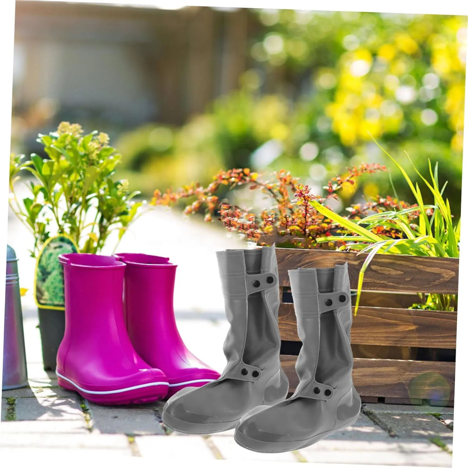 Zerodeko Rain Boot Cover for Women Men Overshoes for Hiking Cycling Anti-slip and Waterproof Protector