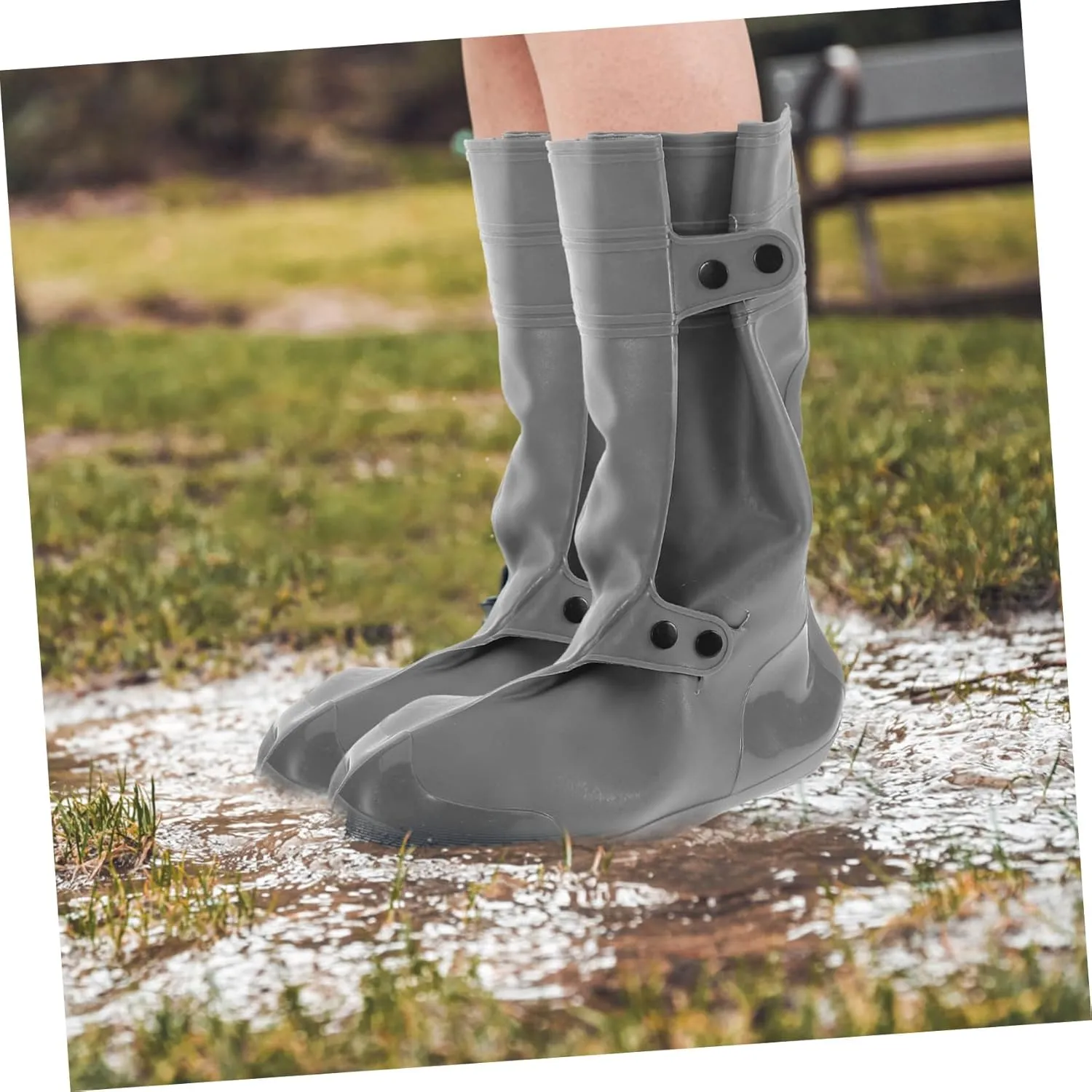 Zerodeko Rain Boot Cover for Women Men Overshoes for Hiking Cycling Anti-slip and Waterproof Protector